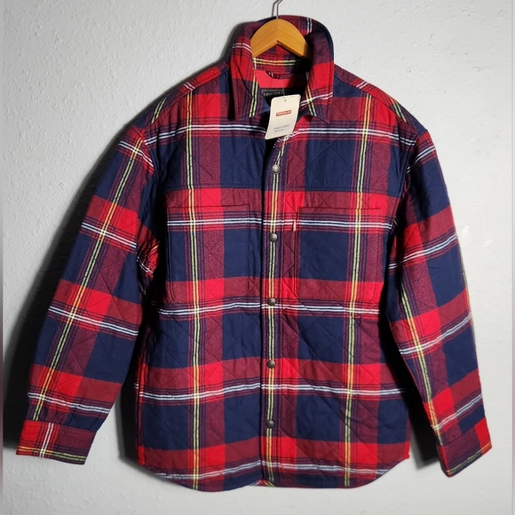 Levi's Other - Levi's Men Dark Blue Plaid Relaxed Ingleside Overshirt Jacket Coat Size Small